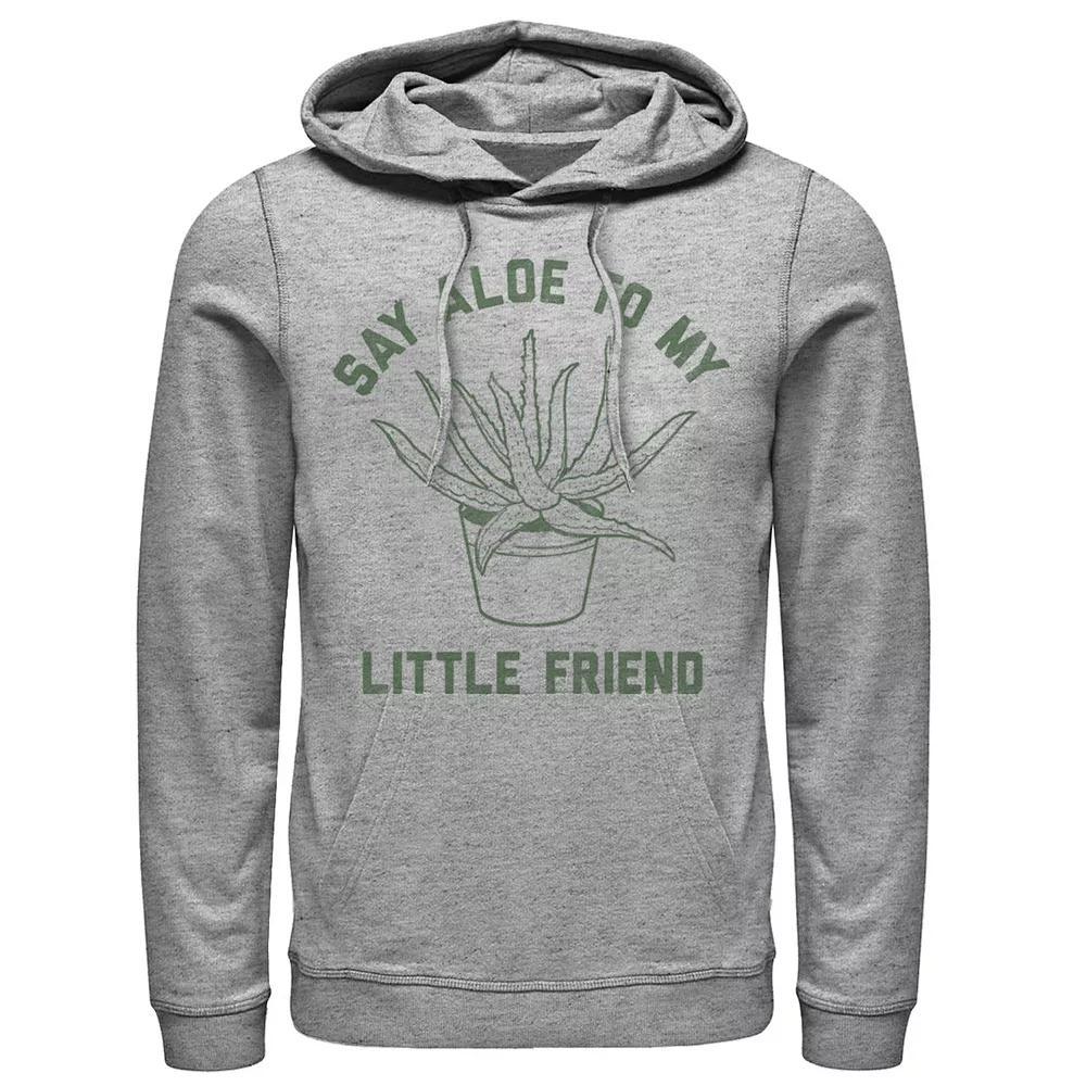 Men's Say Aloe To My Little Friend Hoodie, Size: Large, Athletic Grey Product Image