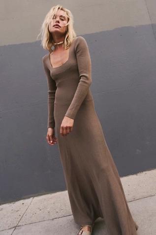 Loren Drop-Waist Sweater Maxi Product Image