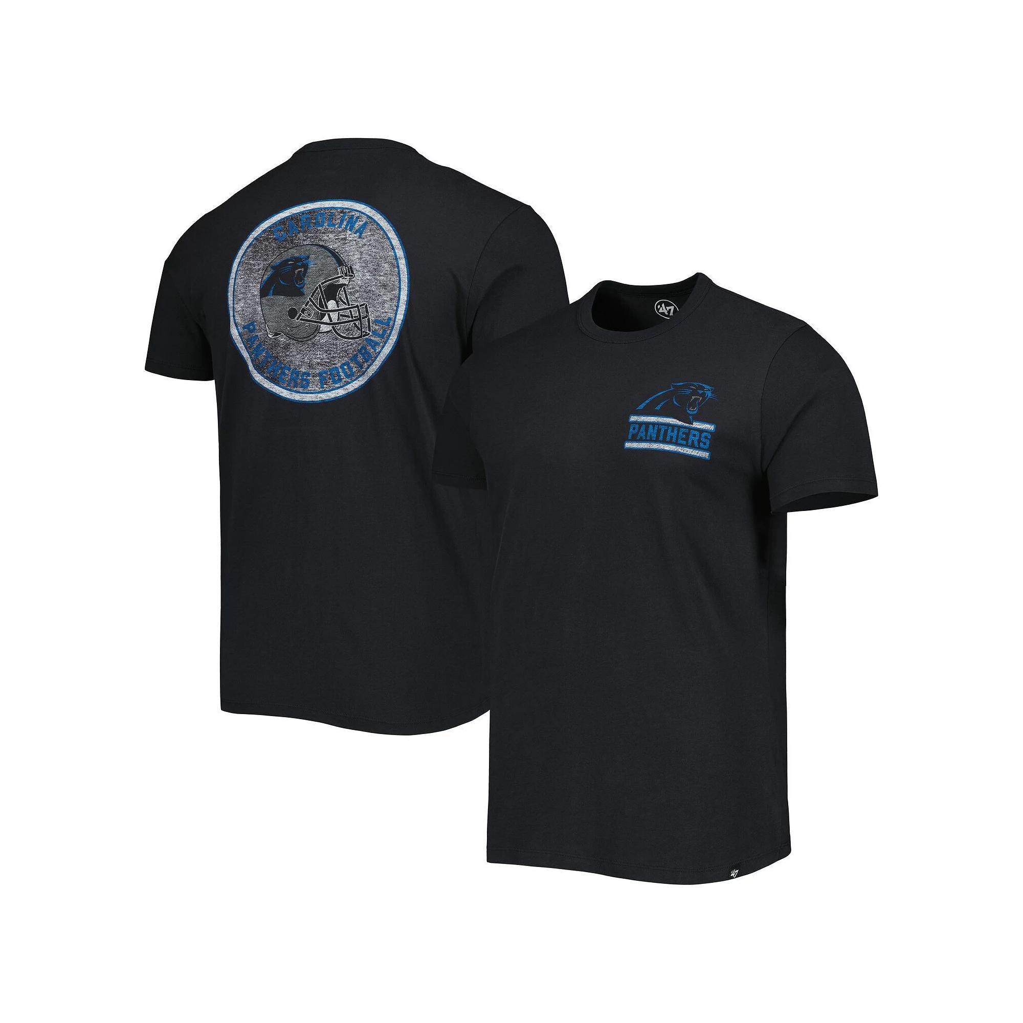 Men's '47 Black Carolina Panthers Open Field Franklin T-Shirt, Size: Large Product Image