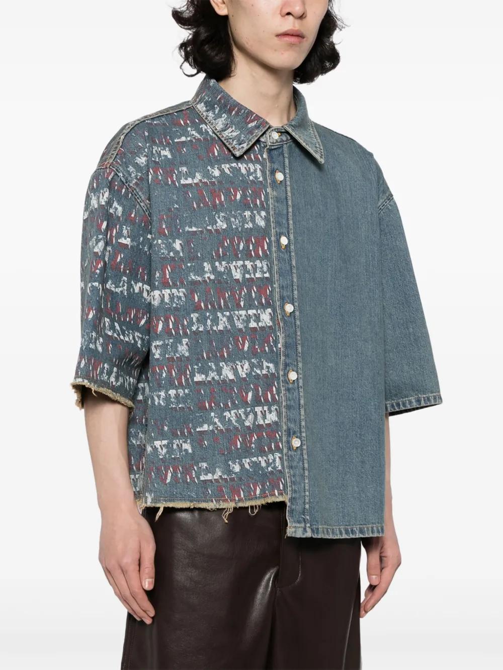 x Future asymmetric denim shirt Product Image