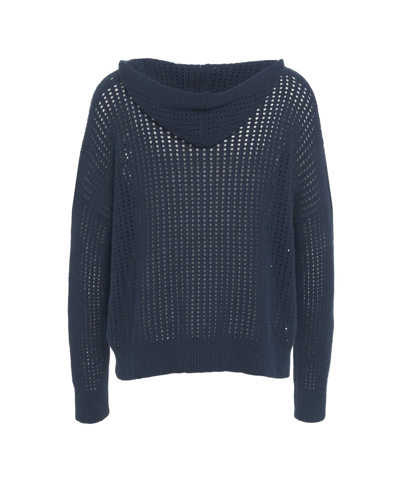 Crochet knit hoodie Product Image