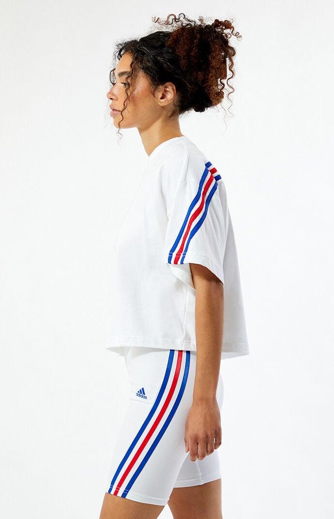 adidas Future Icons 3-Stripes Biker Shorts Semi Lucid Blue S Womens Product Image