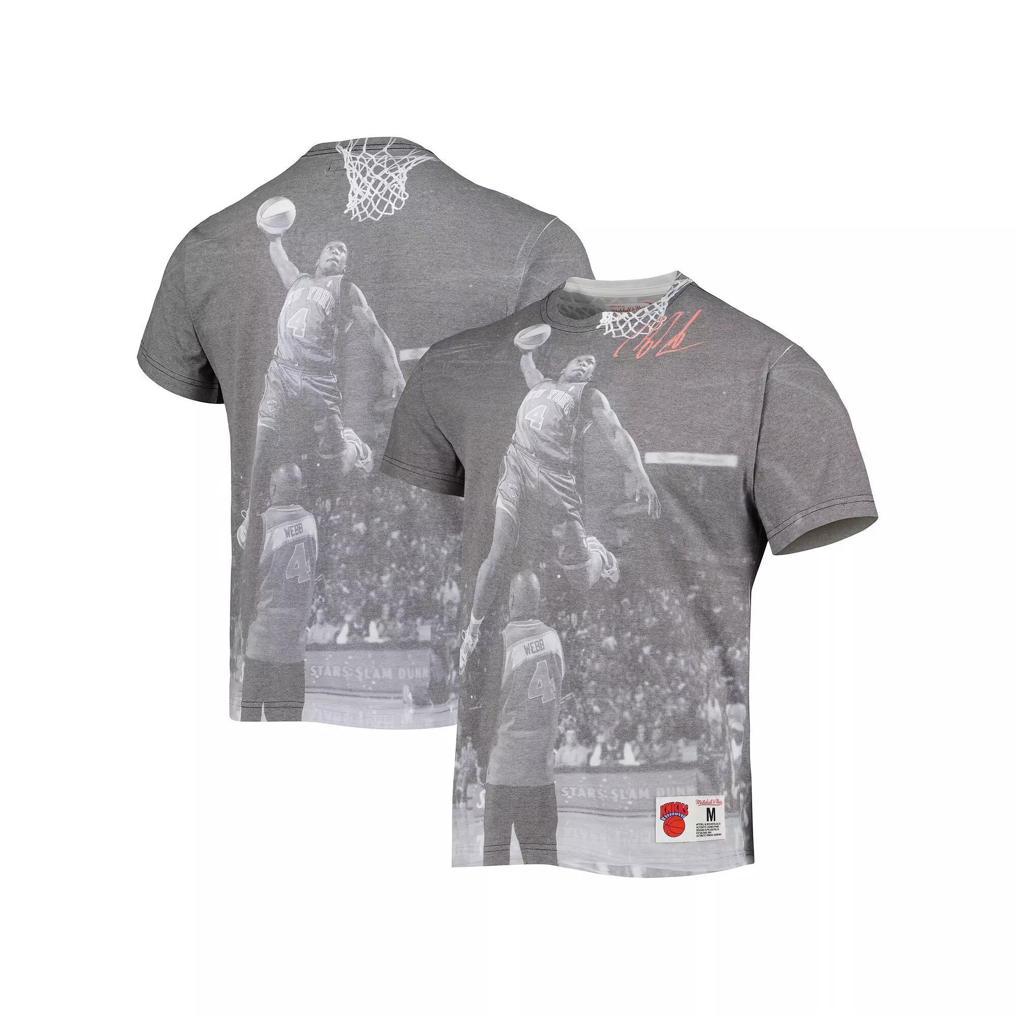 Men's Mitchell & Ness Nate Robinson Heather Gray New York Knicks Above The Rim T-Shirt, Size: 2XL, Grey Product Image