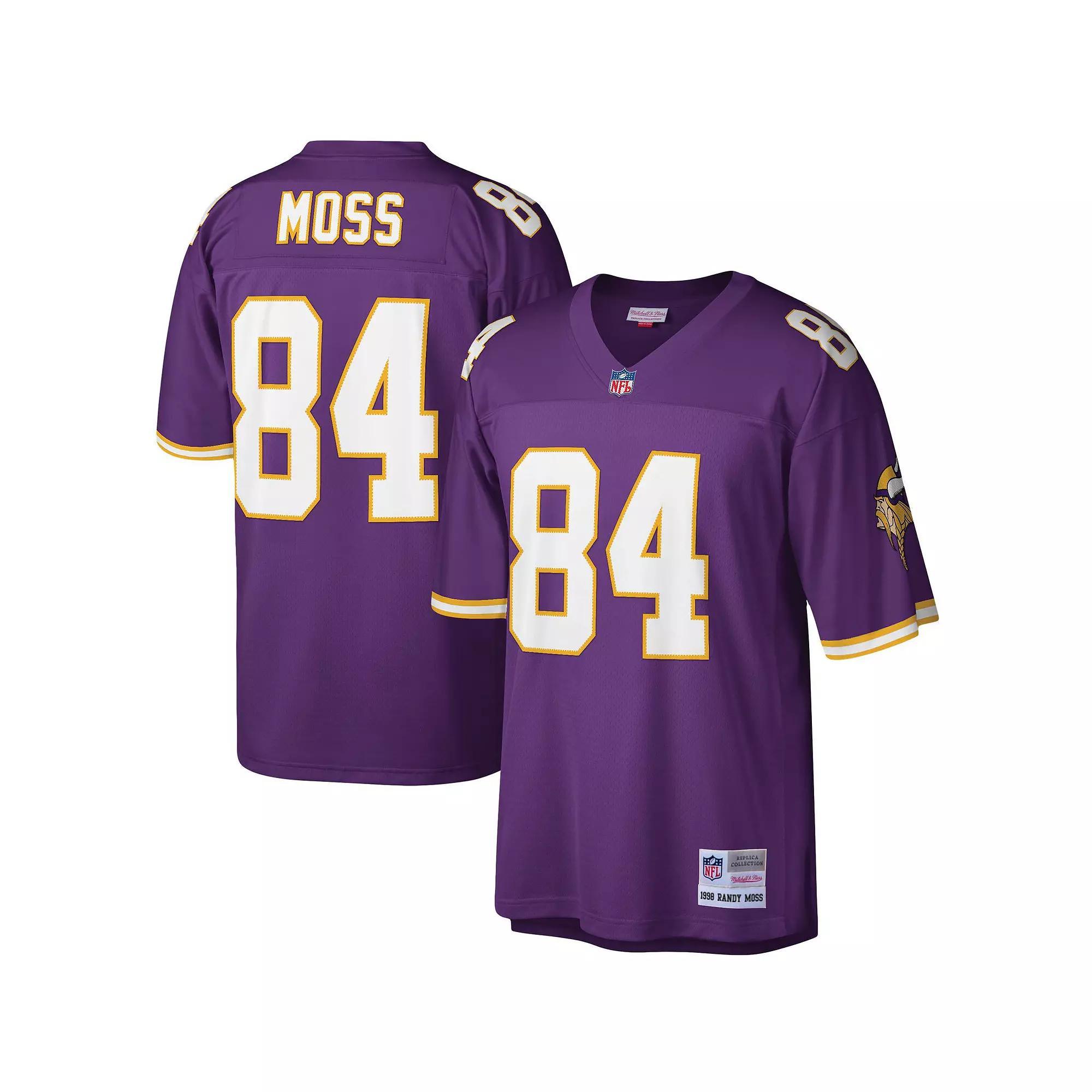 Men's Mitchell & Ness Randy Moss Purple Minnesota Vikings Legacy Replica Jersey, Size: 3XL Product Image