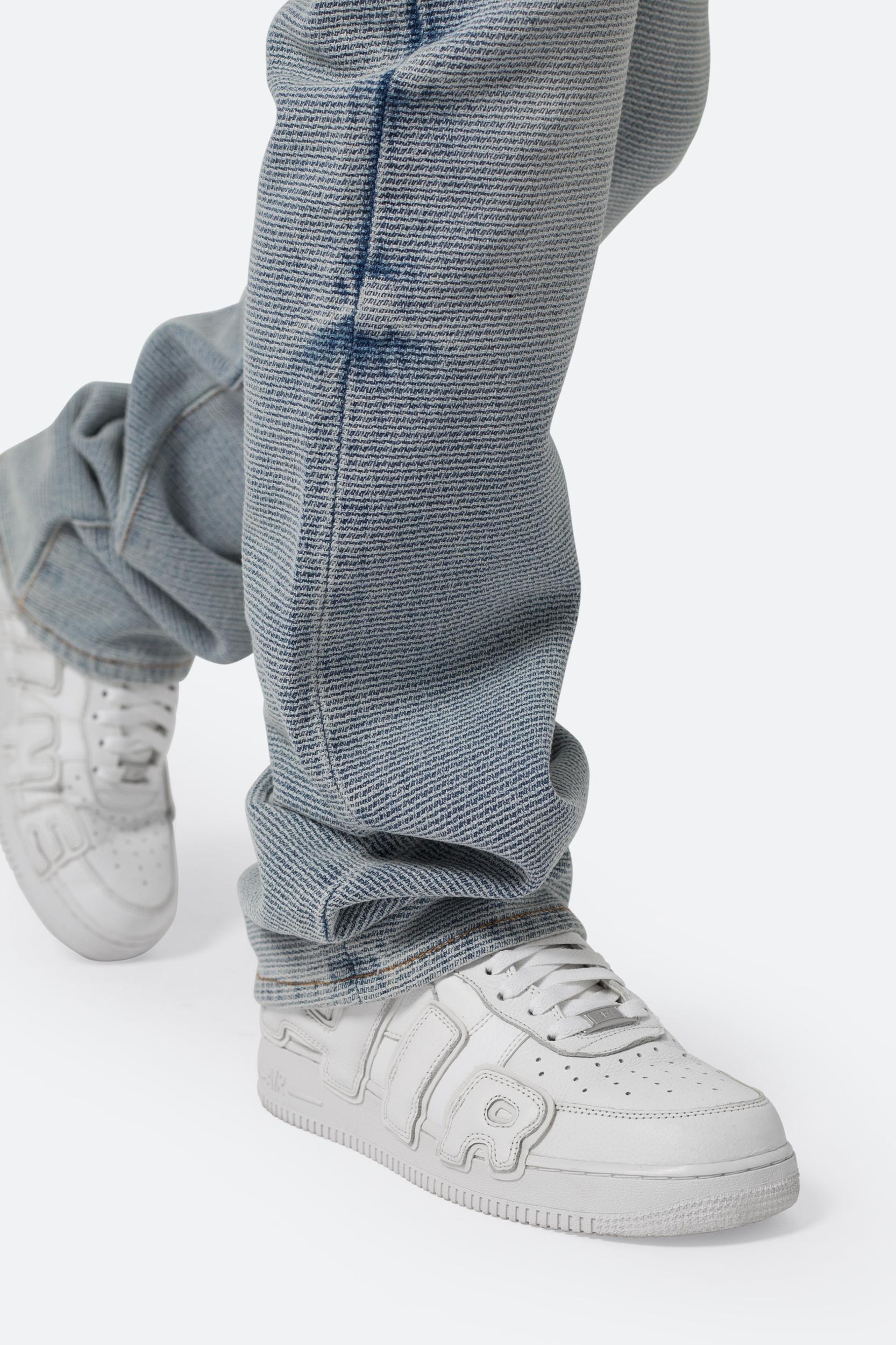 B575 Western Crosshatch Flare Denim - Blue Product Image