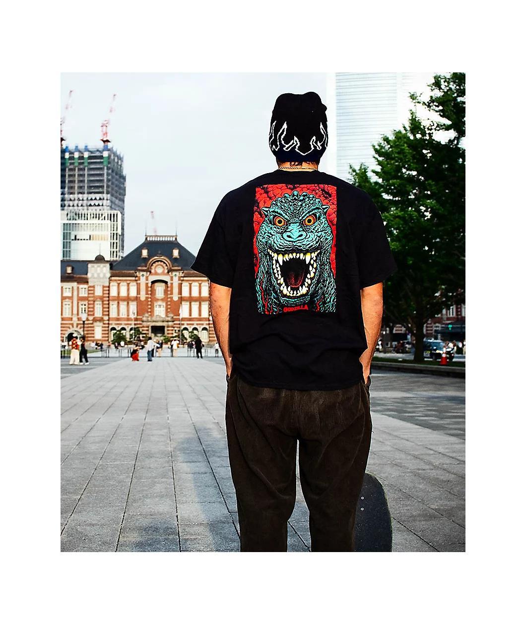 Santa Cruz x Godzilla Destroyer Black T-Shirt Product Image