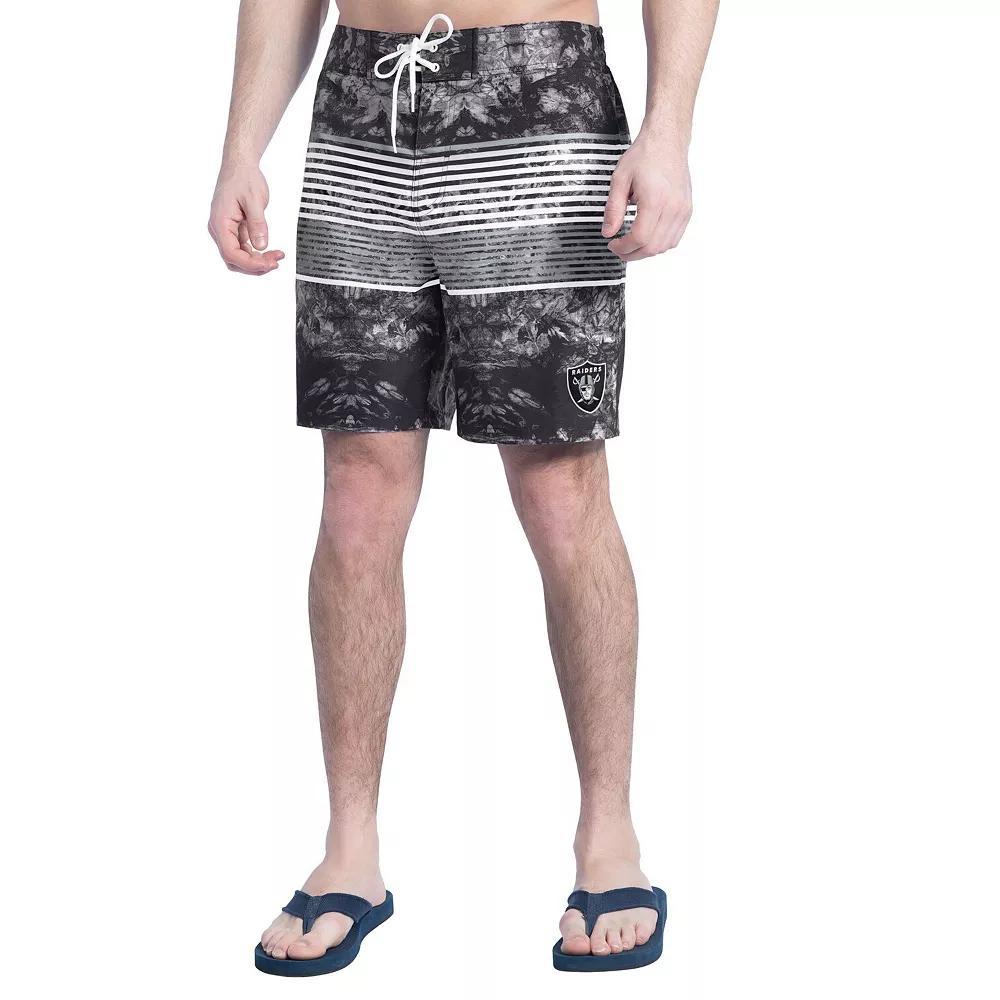 Mens G-III Sports by Carl Banks /Gray Chicago Bears Horizon Volley Swim Shorts Blue Product Image