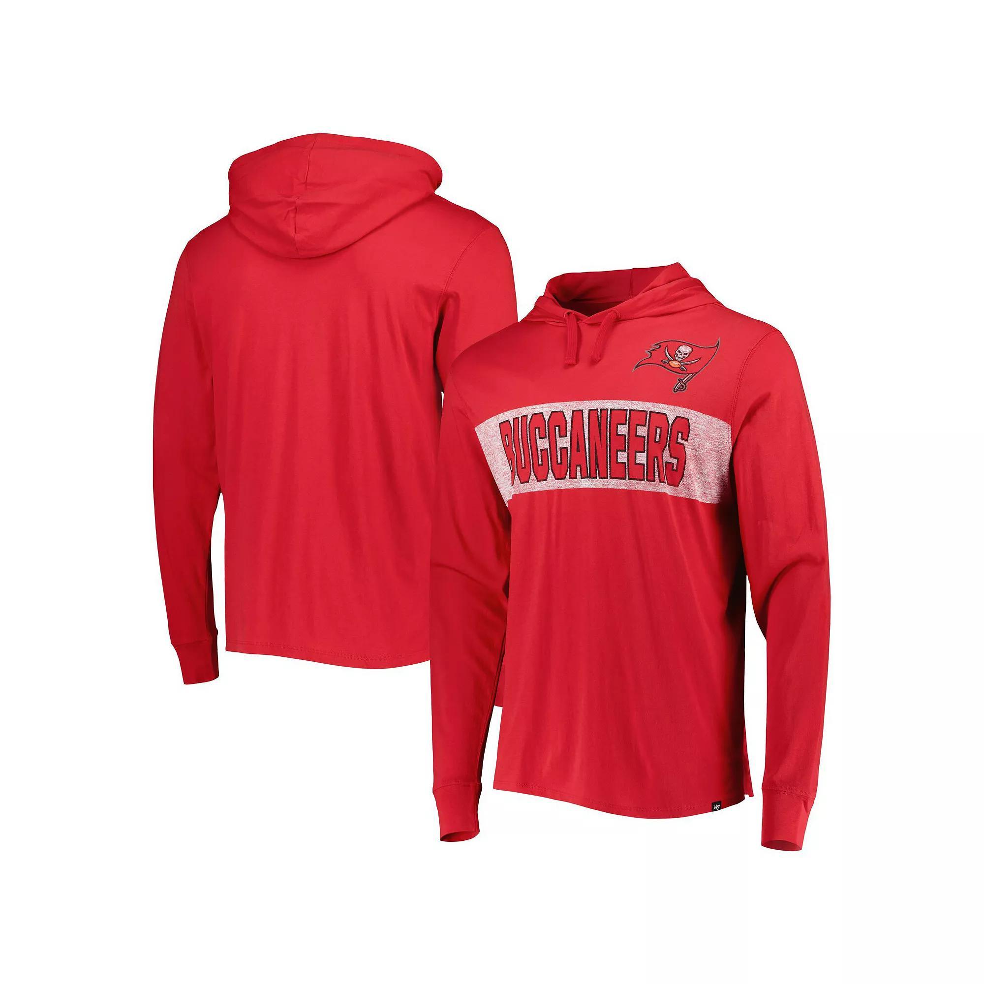 Men's '47 Red Tampa Bay Buccaneers Field Franklin Pullover Hoodie, Size: Medium Product Image