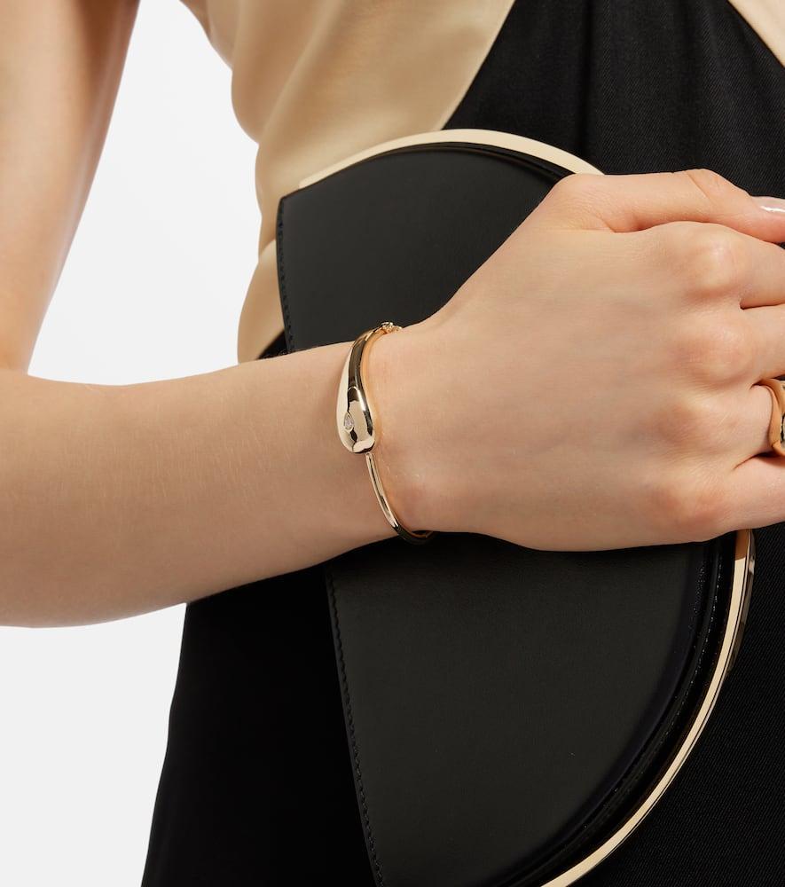 MATEO Water Droplet 14kt Gold Bangle With Diamond Product Image
