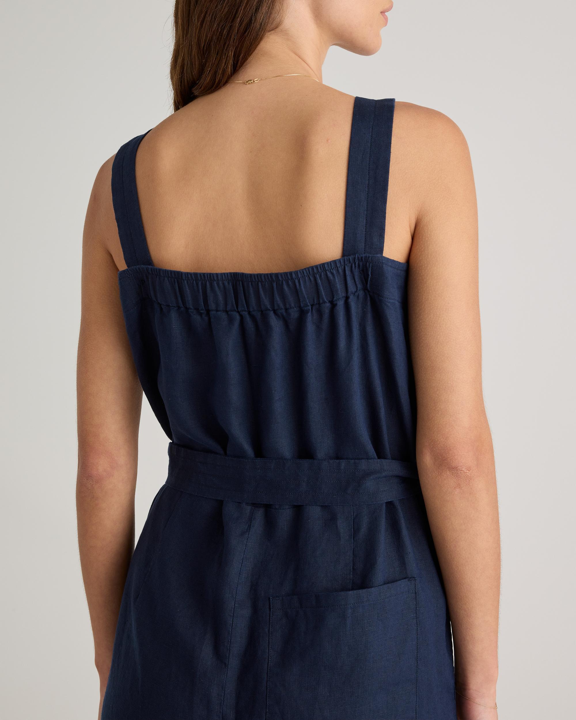 Quince | Women's 100% European Linen Square Neck Jumpsuit Size XS Product Image