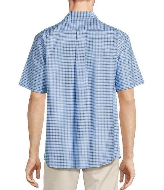Roundtree & Yorke TravelSmart Easy Care Short Sleeve Small Plaid Sport Shirt Product Image