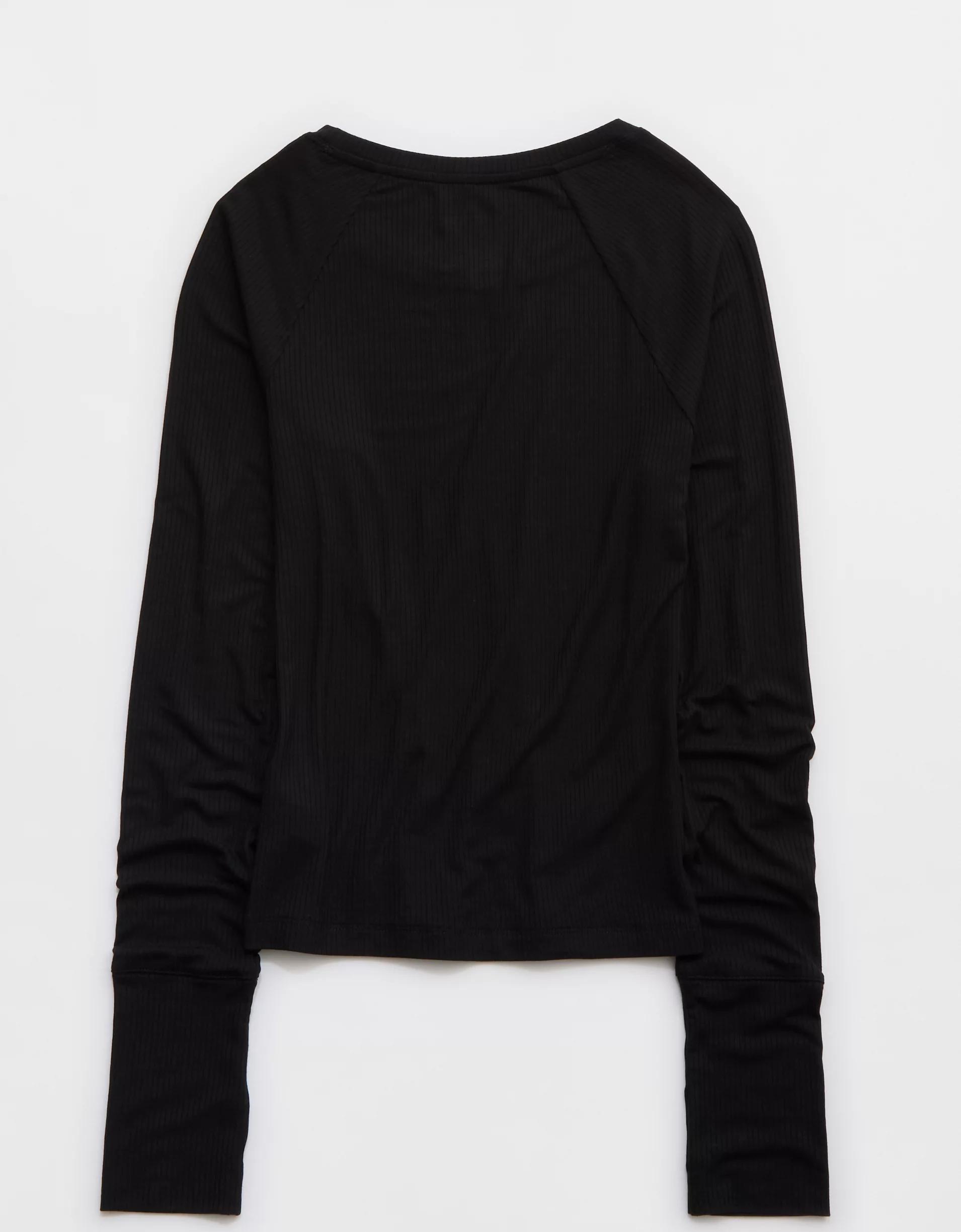 OFFLINE By Aerie Thumbs Up Fitted Ribbed T-Shirt Product Image