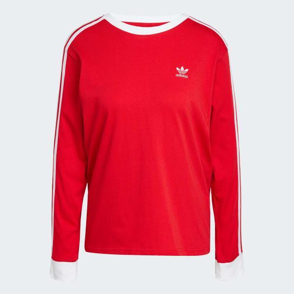 adidas Adicolor 3-Stripes Regular Long Sleeve Tee Black S Womens Product Image