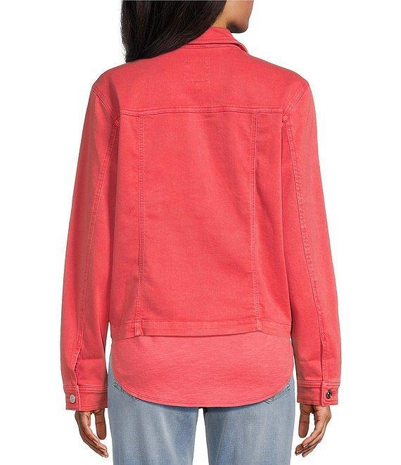 Tommy Bahama Leila Mineral Wash Twill Collared Long Sleeve Button-Front Denim Jacket Product Image