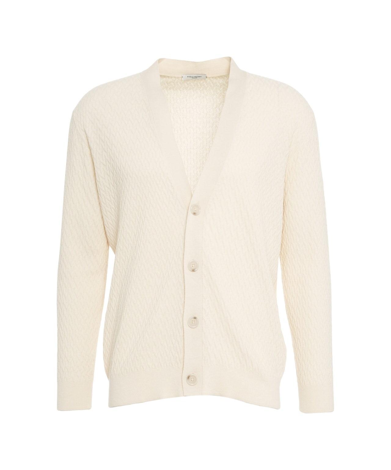 Cardigan with honeycomb structure Product Image