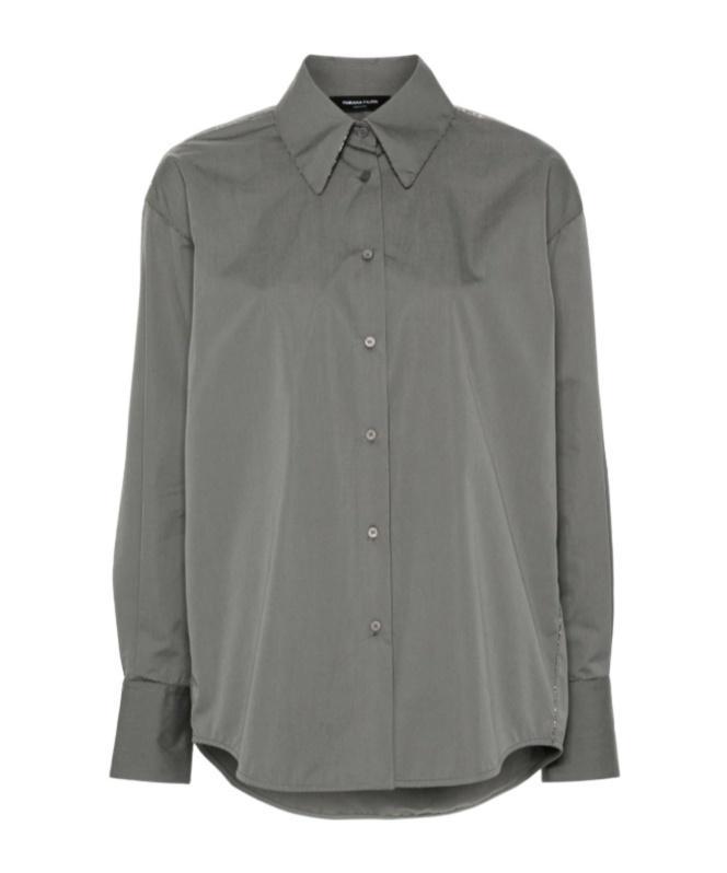 FABIANA FILIPPI Long-sleeved Shirt In Gray Product Image