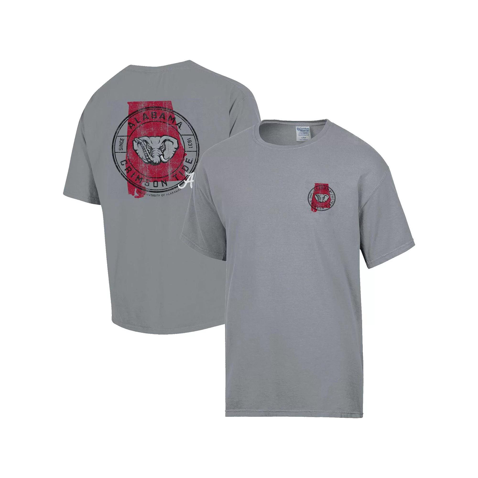 Mens Comfort Wash Graphite Alabama Crimson Tide STATEment T-Shirt Product Image