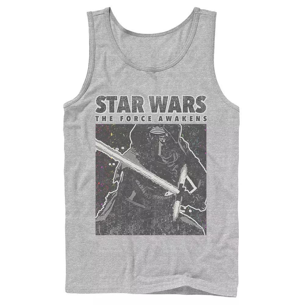 Men's Star Wars Kylo Ren The Force Awakens Poster Tank Top, Size: Large, Athletic Grey Product Image