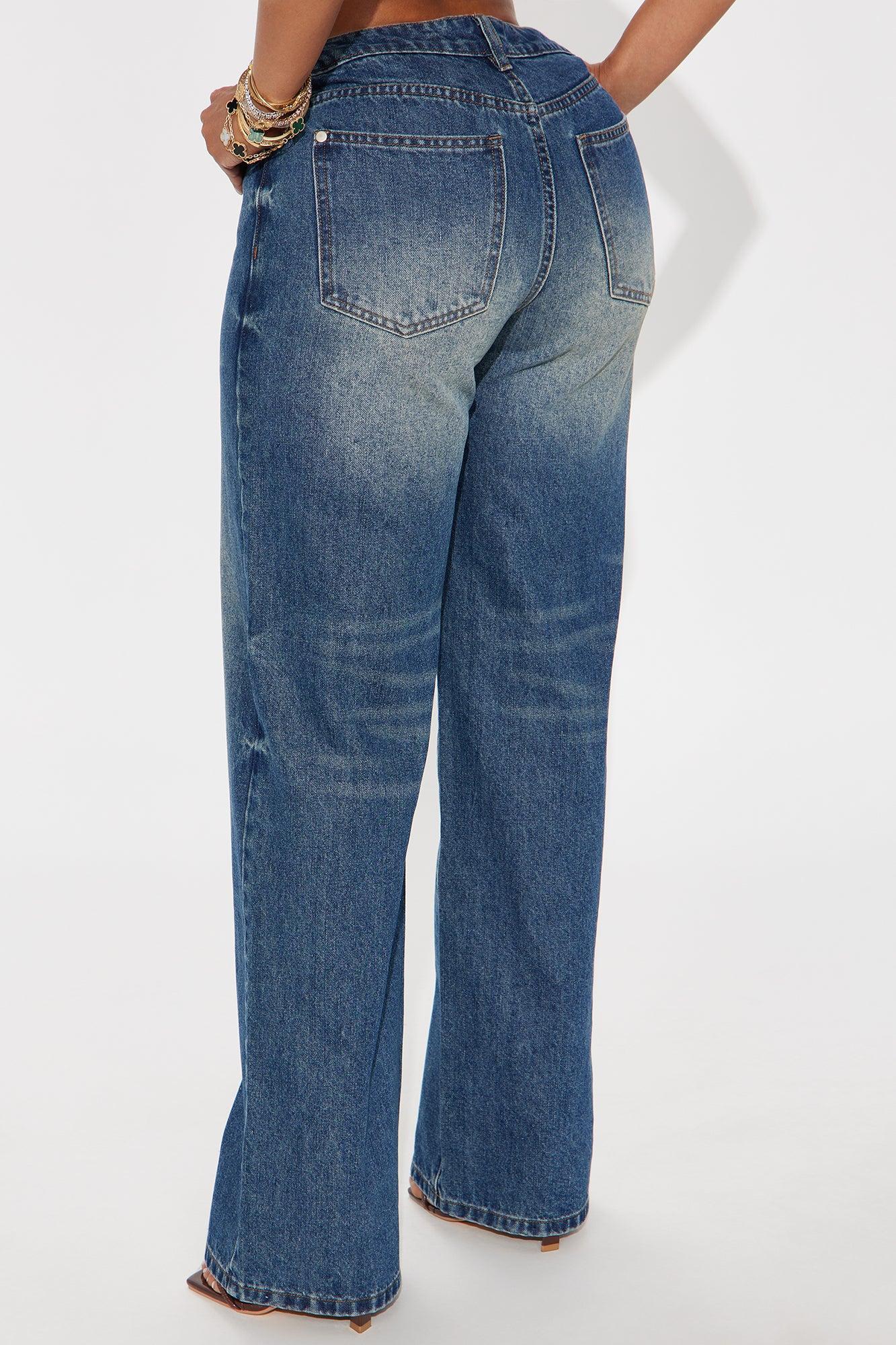 Comfort Zone Wide Leg Jeans - Dark Wash Product Image
