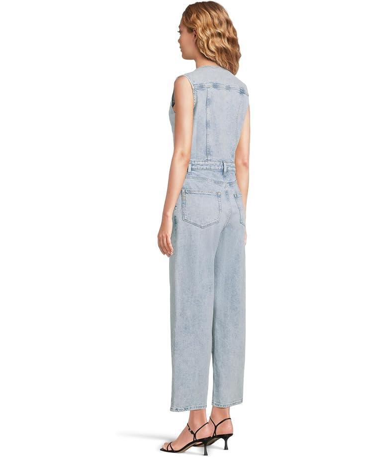 Women's Paige Cirie Ankle Denim Jumpsuit in Mezza Product Image
