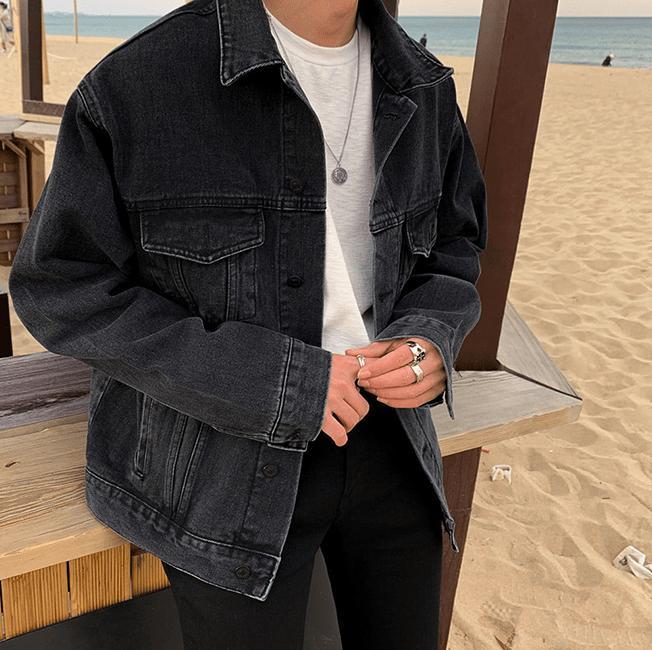 RT No. 4169 WASHED BLACK DENIM JK Product Image