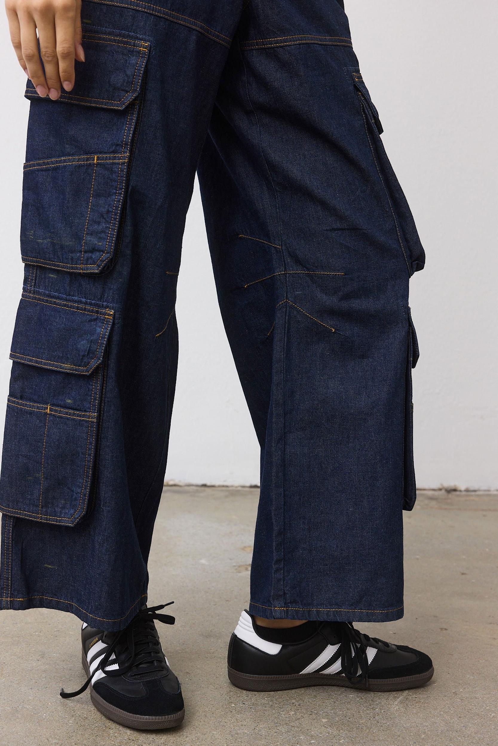 The Off Duty Light Denim Cargo Pants Product Image