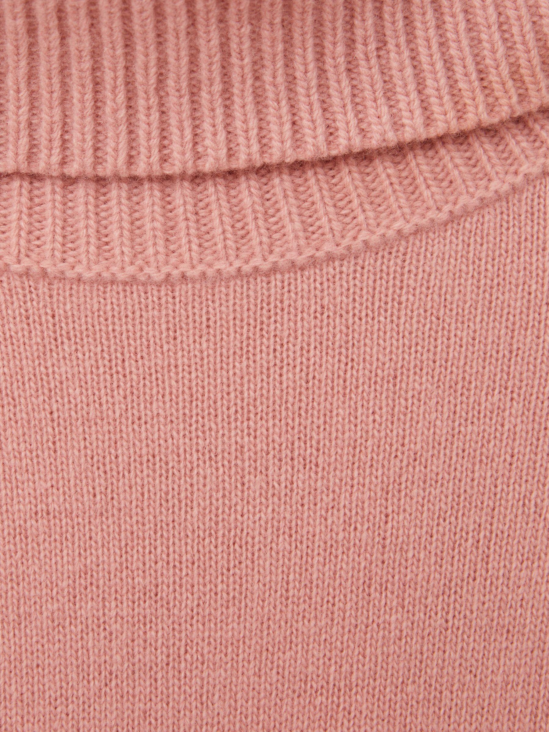 Wool-Cashmere Roll-Neck Jumper in Soft Pink Product Image