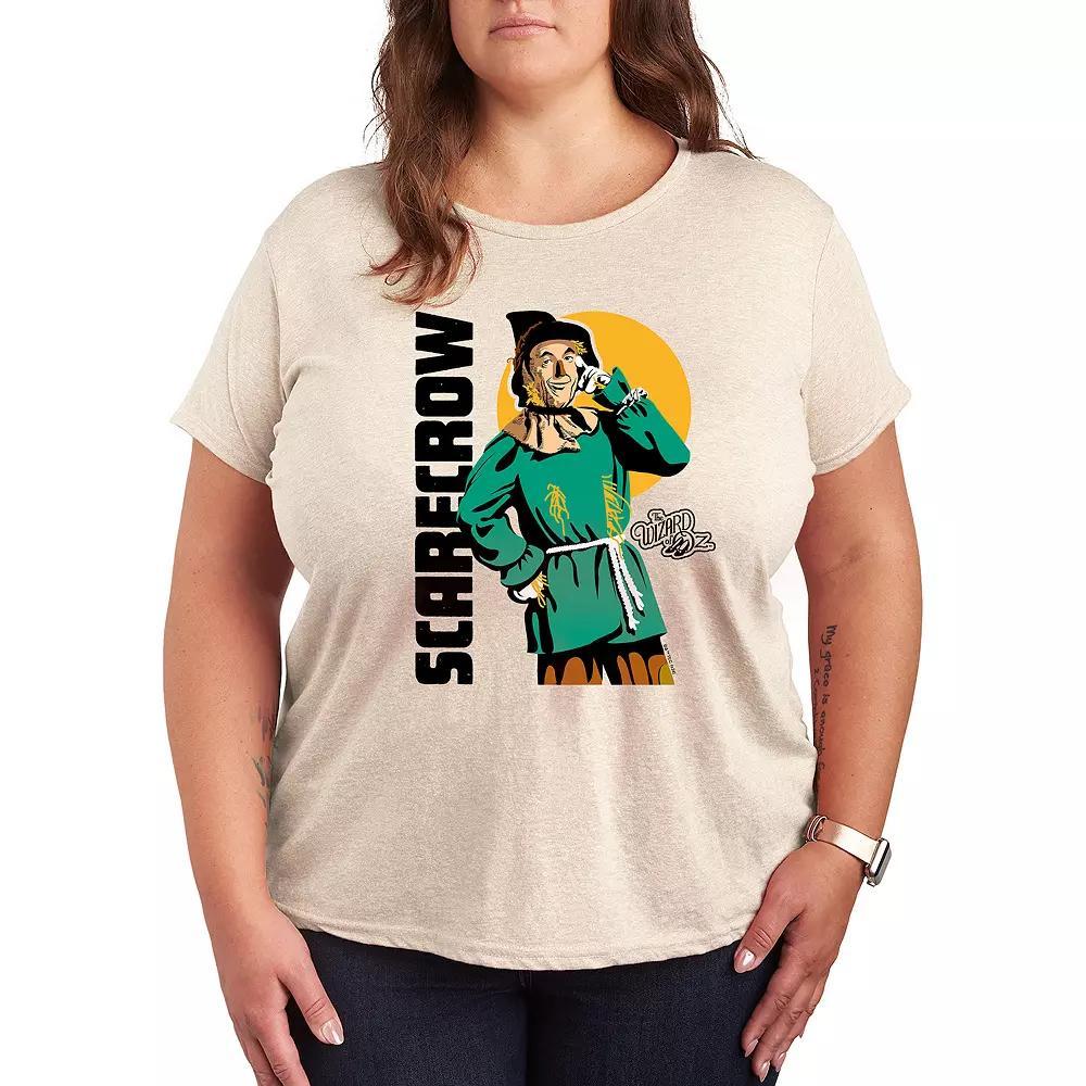 Plus The Wizard Of Oz Scarecrow Graphic Tee, Womens Grey Gray Product Image