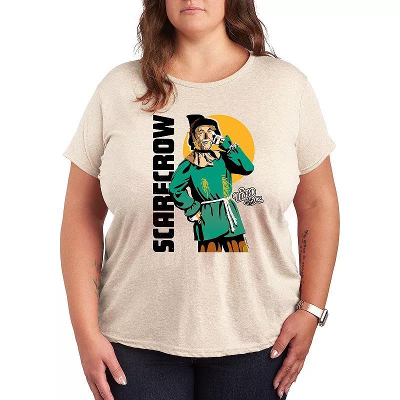 Plus The Wizard Of Oz Scarecrow Graphic Tee, Womens Grey Gray Product Image