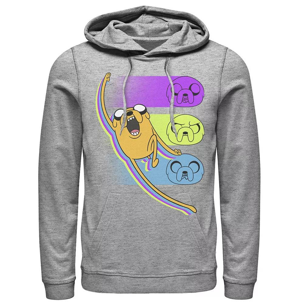 Men's Cartoon Network Adventure Time Jake Emotions Hoodie, Size: Medium, Athletic Grey Product Image