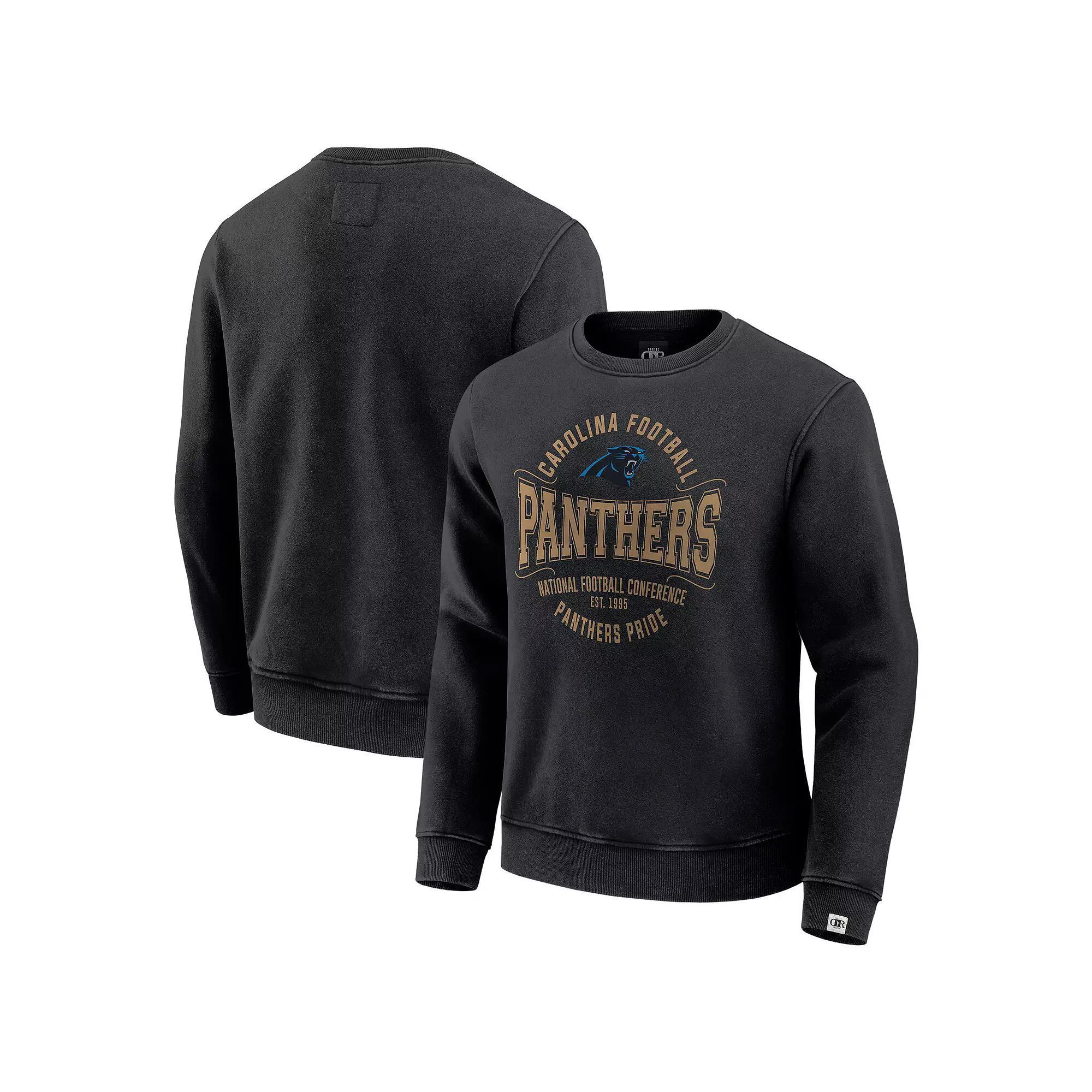 Men's Darius Rucker Collection by Fanatics Black Carolina Panthers Vintage Pullover Sweatshirt, Size: 3XL Product Image