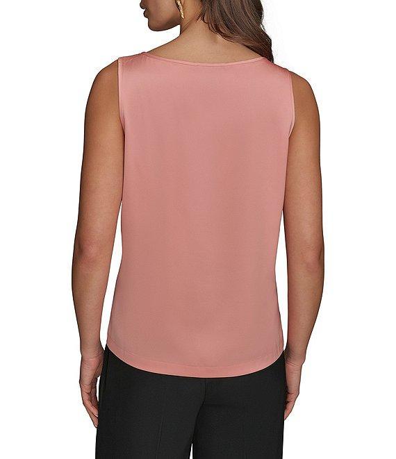 Donna Karan Charmeuse Scoop Neck Sleeveless Layering Cami Product Image