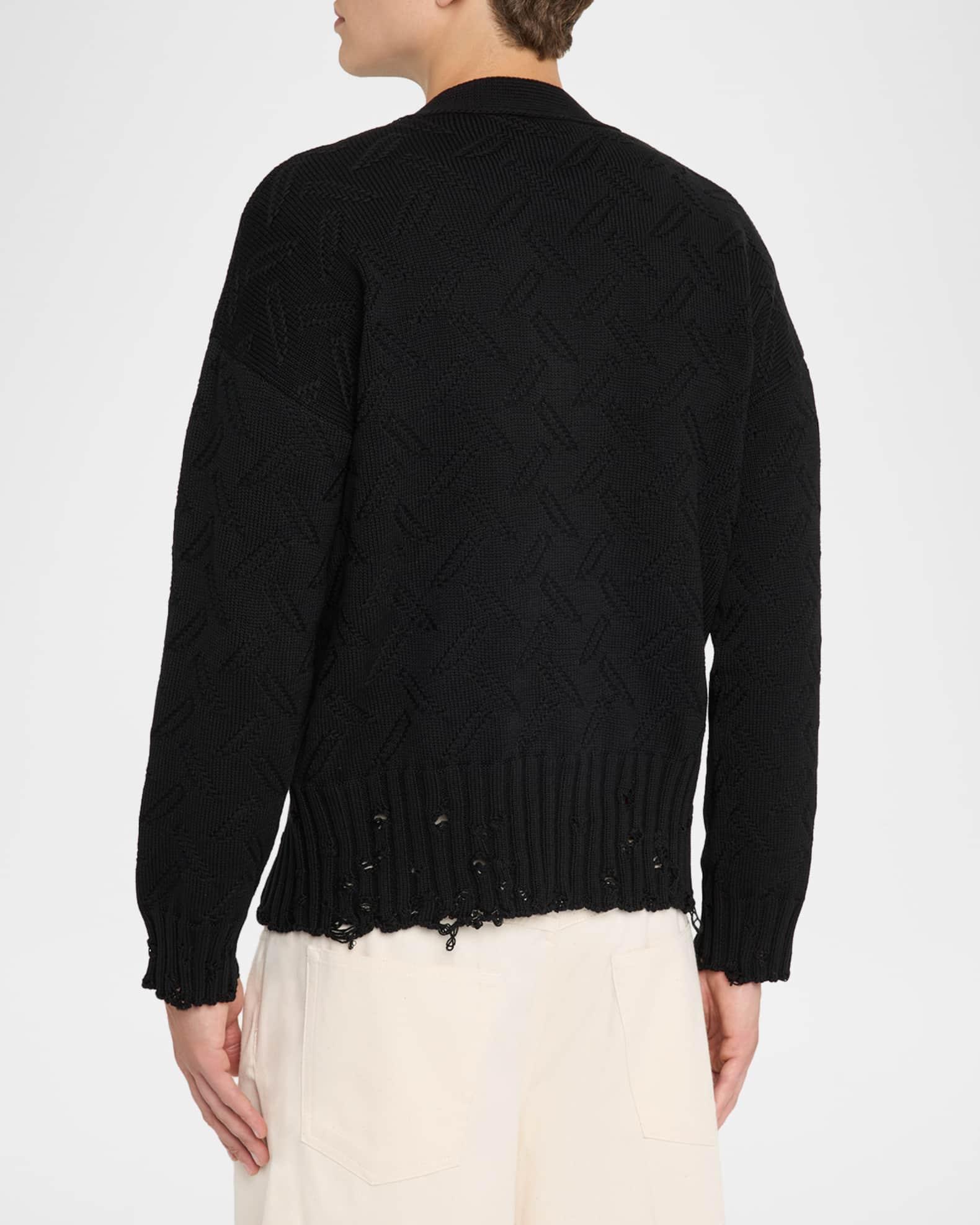 Mens Cotton Knit Shoulder-Logo Cardigan Product Image