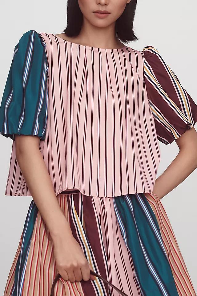 Maeve Taffeta Bow Swing Blouse Product Image