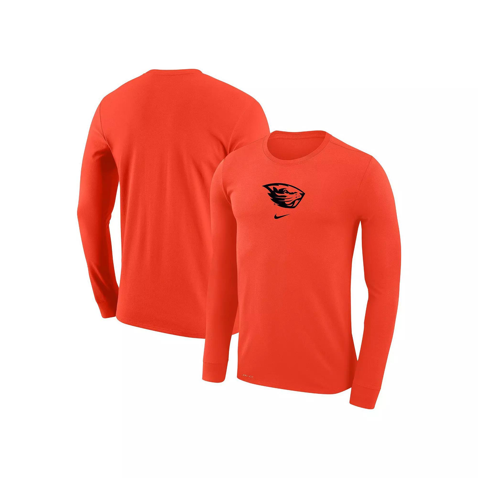 Men's Nike  Orange Oregon State Beavers Basketball Shootaround Long Sleeve T-Shirt, Size: Large Product Image