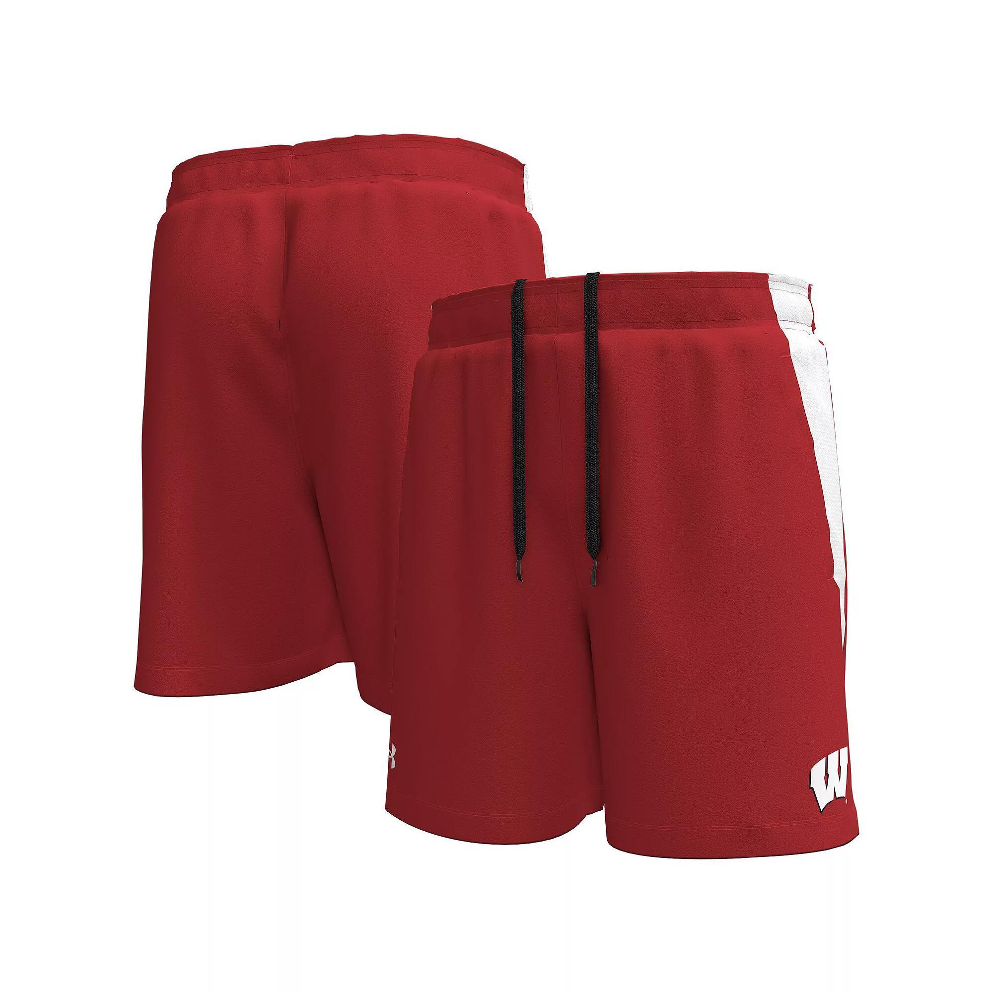 Men's Under Armour Red Wisconsin Badgers  Tech Vent Performance Short, Size: 3XL Product Image
