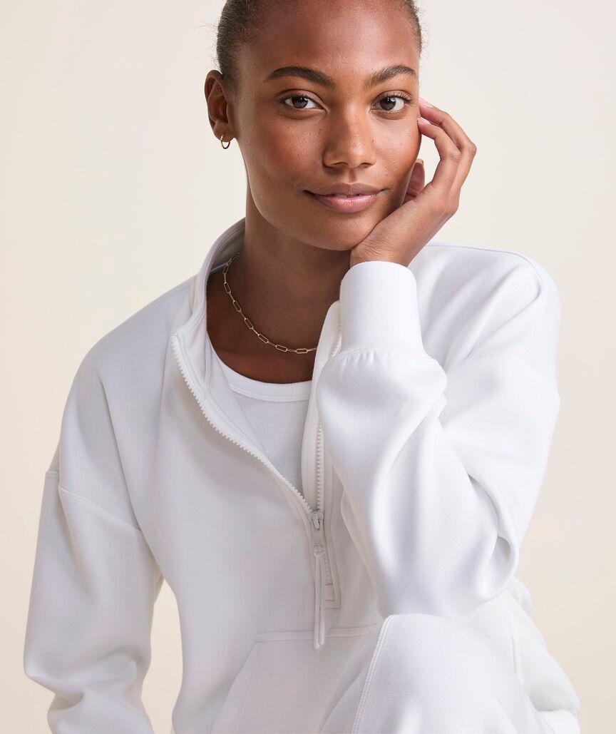 Silky Scuba Oversized Quarter Zip Product Image