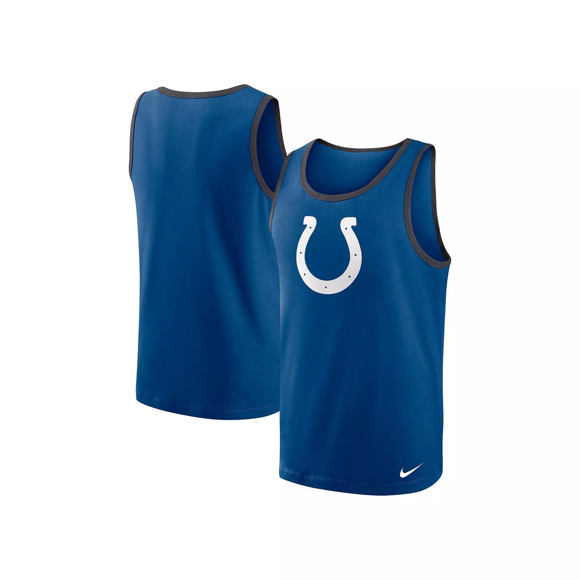 Men's Nike Royal Indianapolis Colts Tri-Blend Tank Top, Size: Medium, Blue Product Image