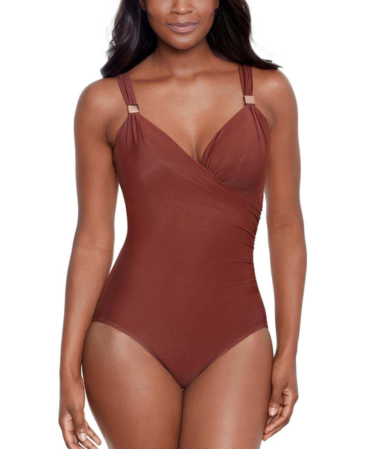 Miraclesuit Razzle Dazzle Siren Underwire Shaping V-Neck One Piece Swimsuit Product Image