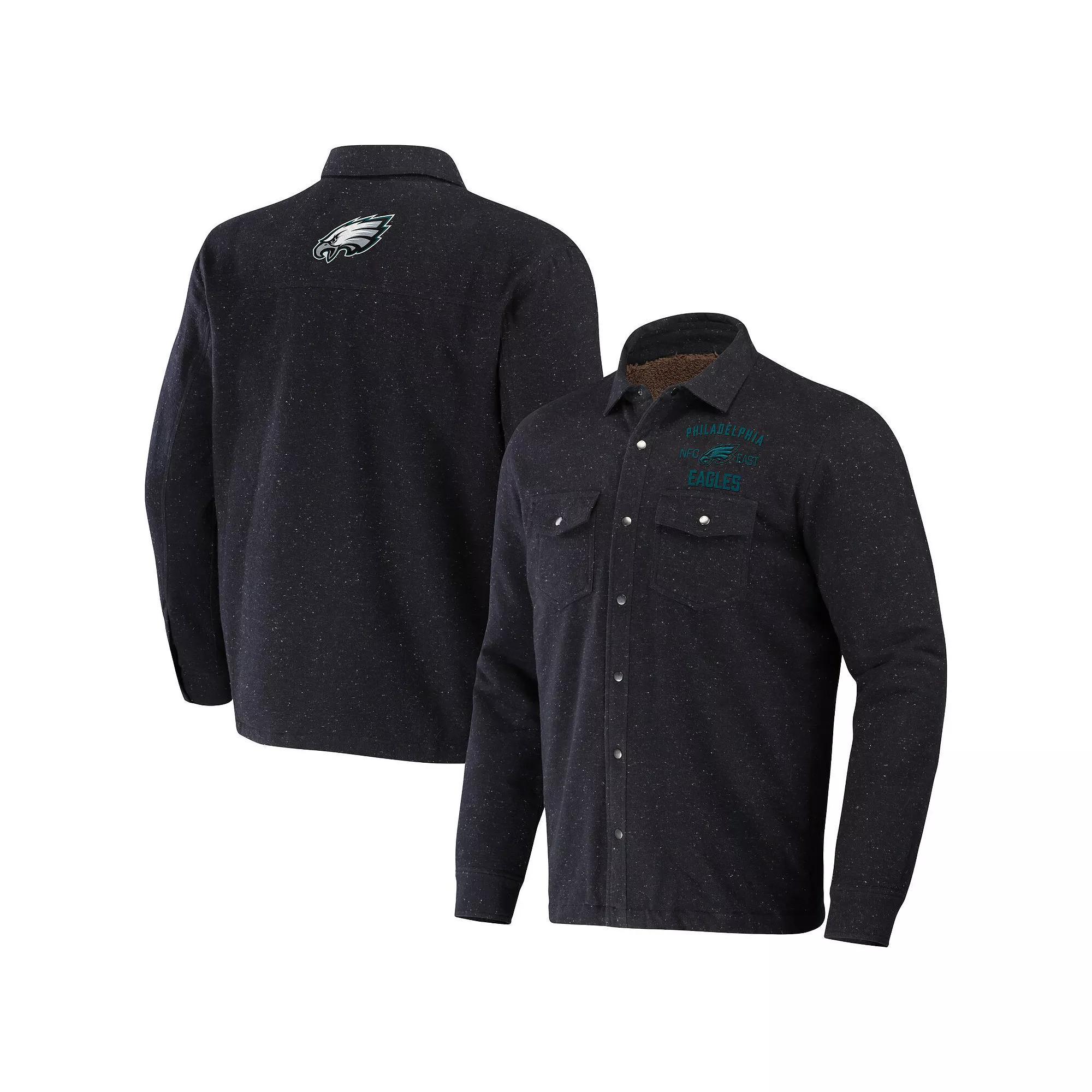 Men's NFL x Darius Rucker Collection by Fanatics Charcoal Green Bay Packers Shacket Full-Snap Jacket, Size: Small Product Image