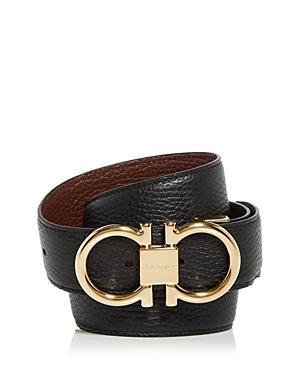 Ferragamo Mens Double Gancini Reversible Leather Belt Product Image