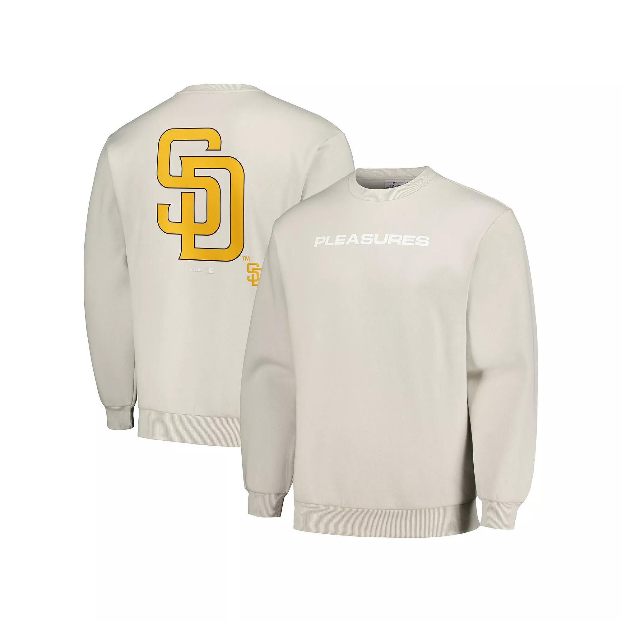 Men's PLEASURES Gray San Diego Padres Ballpark Pullover Sweatshirt, Size: 2XL, Grey Product Image