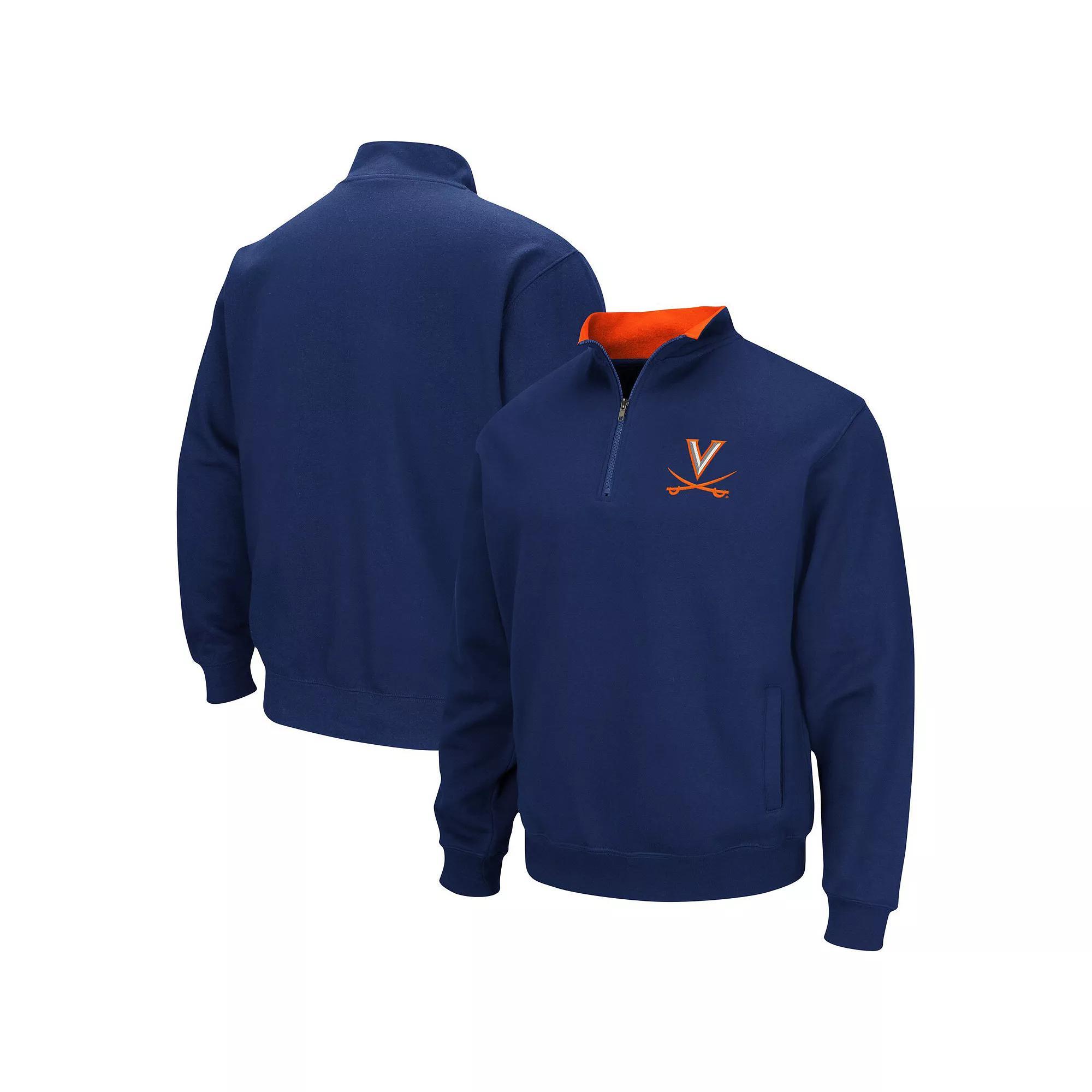 Men's Colosseum Navy Virginia Cavaliers Tortugas Team Logo Quarter-Zip Jacket, Size: XL, Blue Product Image