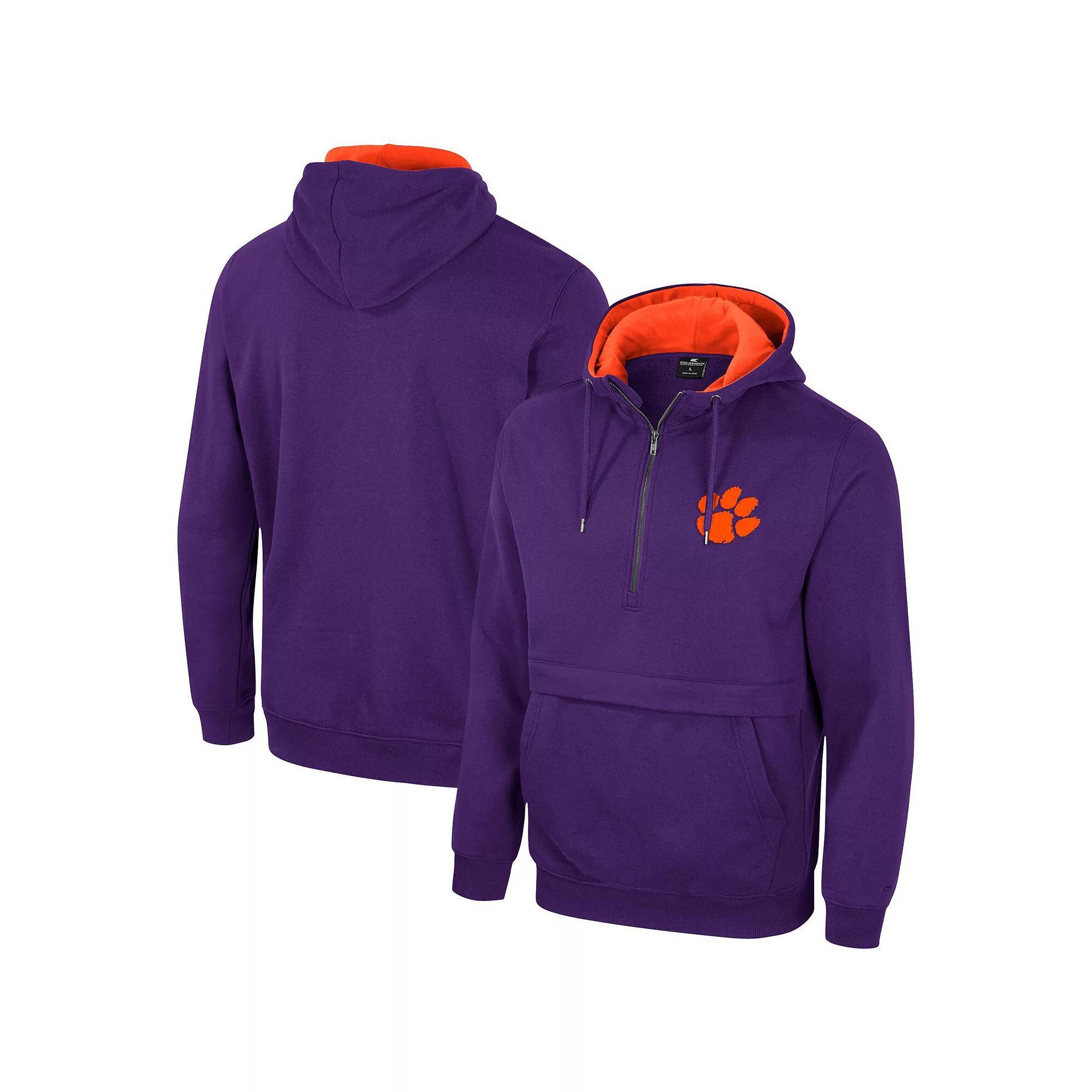 Men's Colosseum Black Louisville Cardinals Half-Zip Hoodie, Size: Medium Product Image