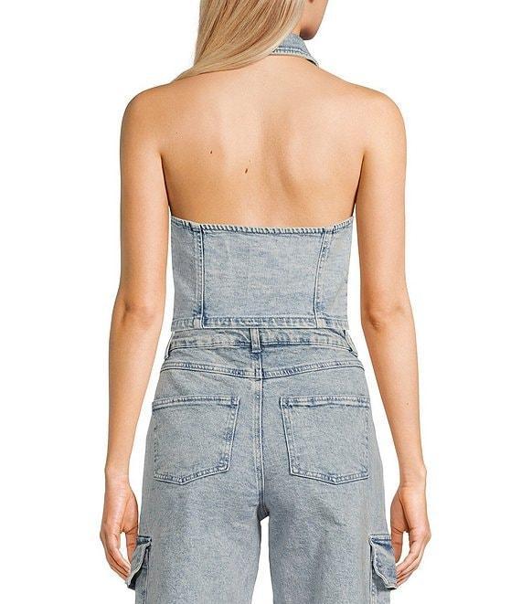 GB Denim Halter Vest Product Image