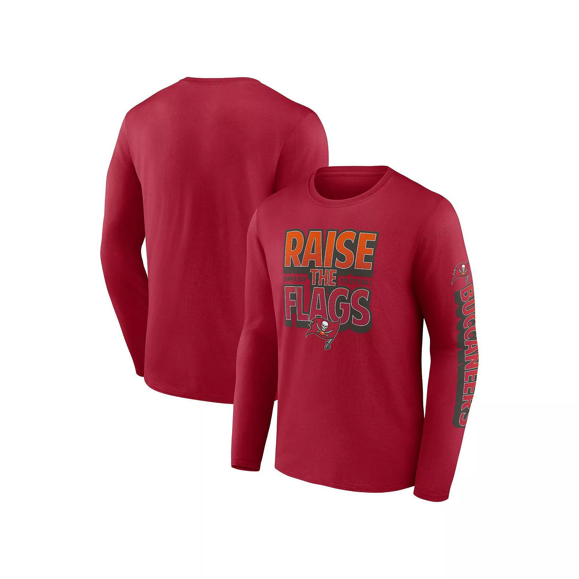 Men's Fanatics Branded Red Tampa Bay Buccaneers Hometown Collection Sweep Long Sleeve T-Shirt, Size: XL Product Image