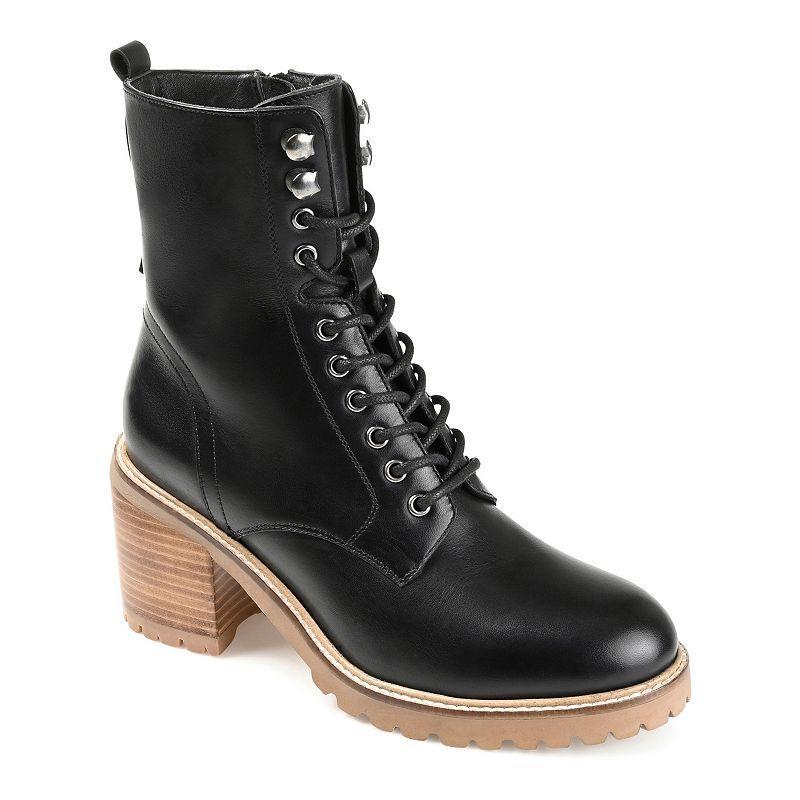 Journee Signature Malle Tru Comfort Foam Womens Leather Combat Boots Green Product Image