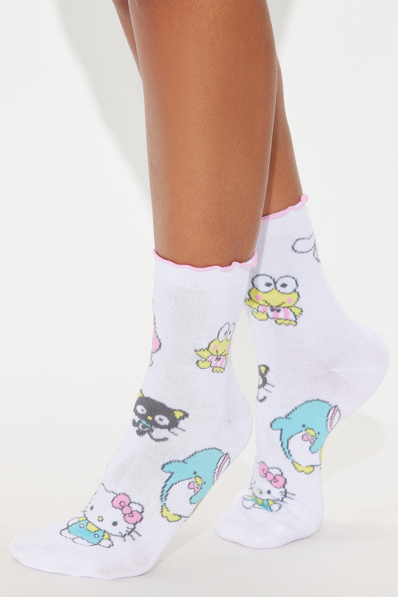 Cutie Hello Kitty And Friends 2 Pack Socks - Pink/combo Female Product Image