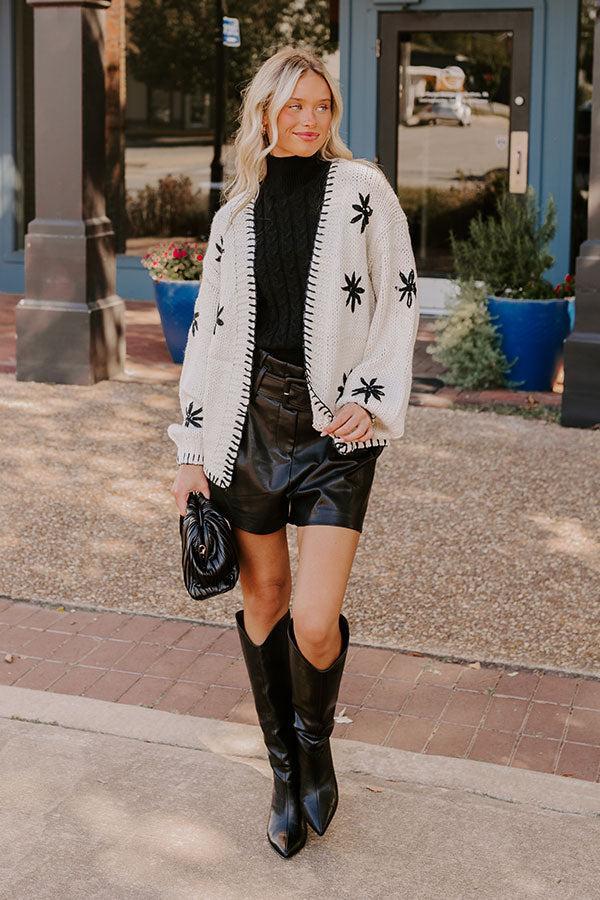 Chai Latte Please Knit Cardigan in Ivory Product Image