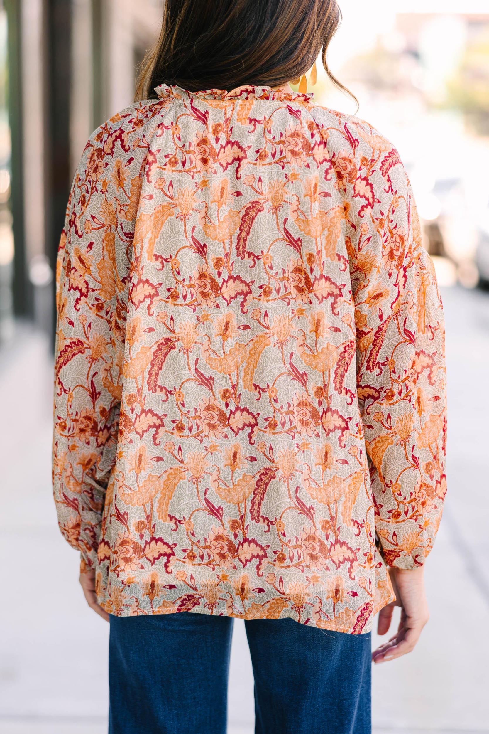 Tell Your Secrets Natural White Floral Blouse Female Product Image